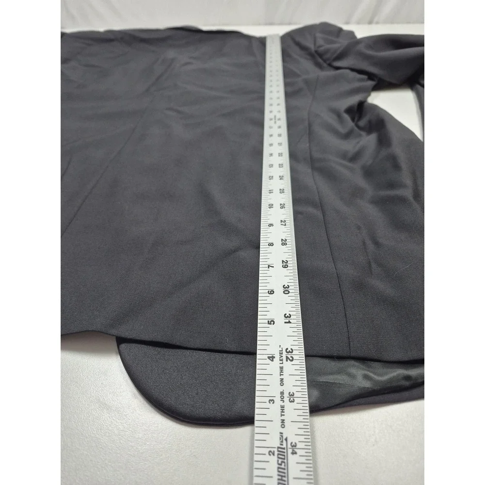 Roberto Zanieri Tuxedo Suit Jacket Men's 46R Black Super 100s Wool Italy NWT